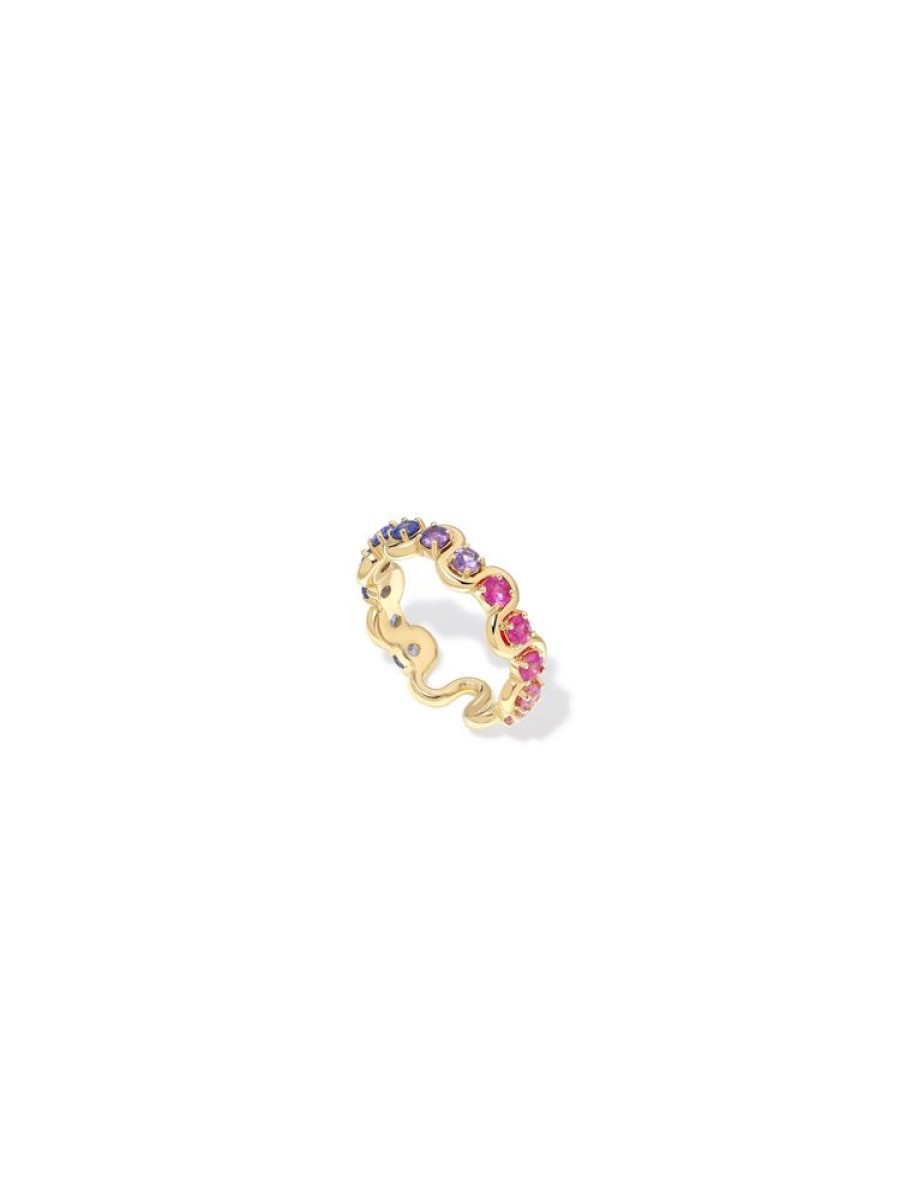 Jewellery State Property | Edessa Mist Sapphire Eternity Ring 18K Yellow Gold