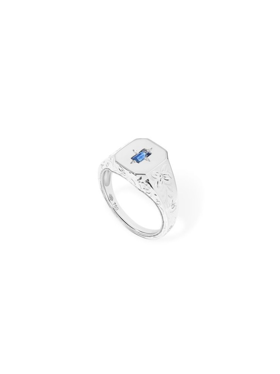 Jewellery State Property | Spade Warisan Minor Blue Sapphire Signet Ring