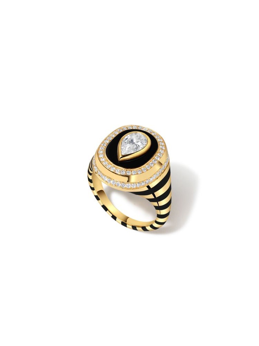 Jewellery State Property | Baret Jet Black Signet Ring