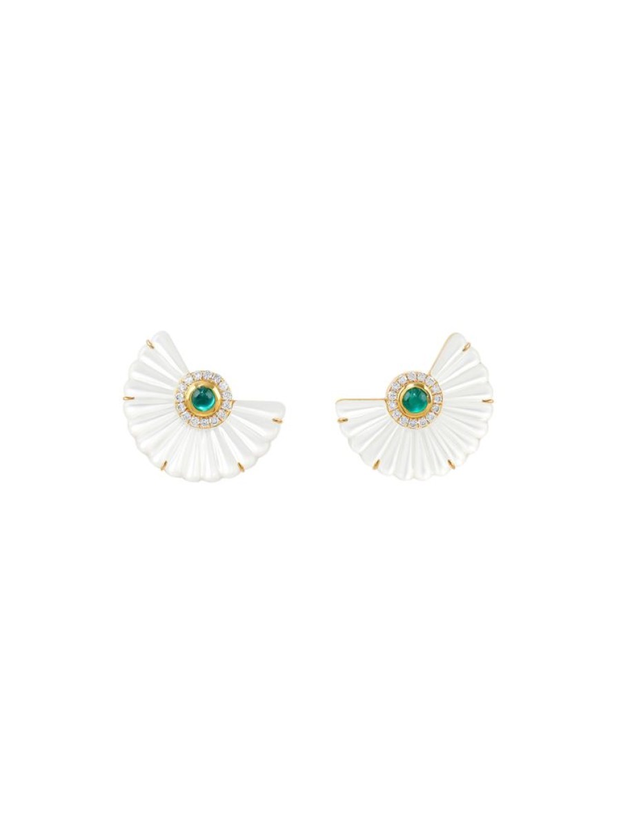 Jewellery State Property | Alara Snowdrop Earrings 18K Yellow Gold