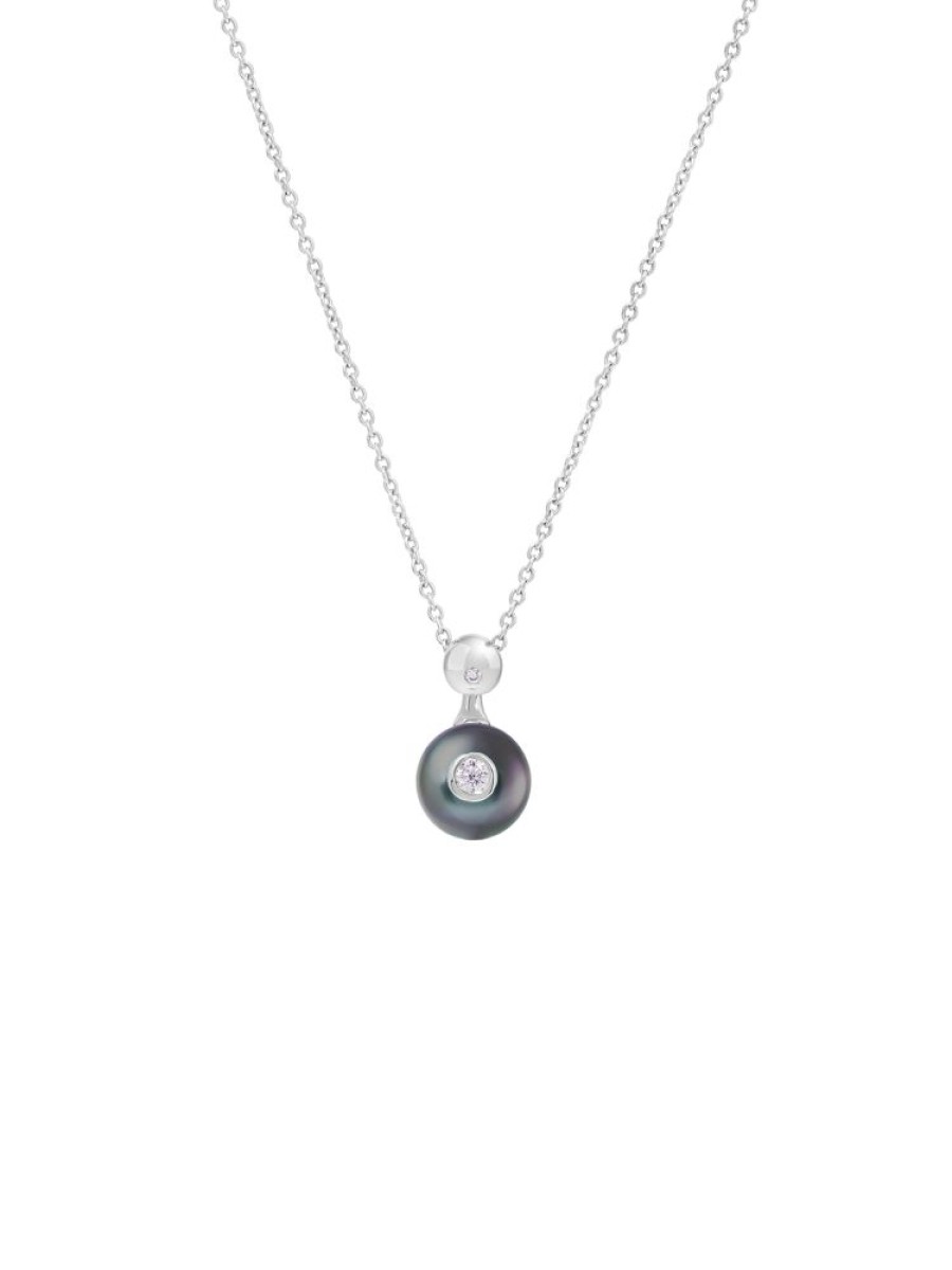 Jewellery State Property | Nemara Noir Pendant 18K White Gold