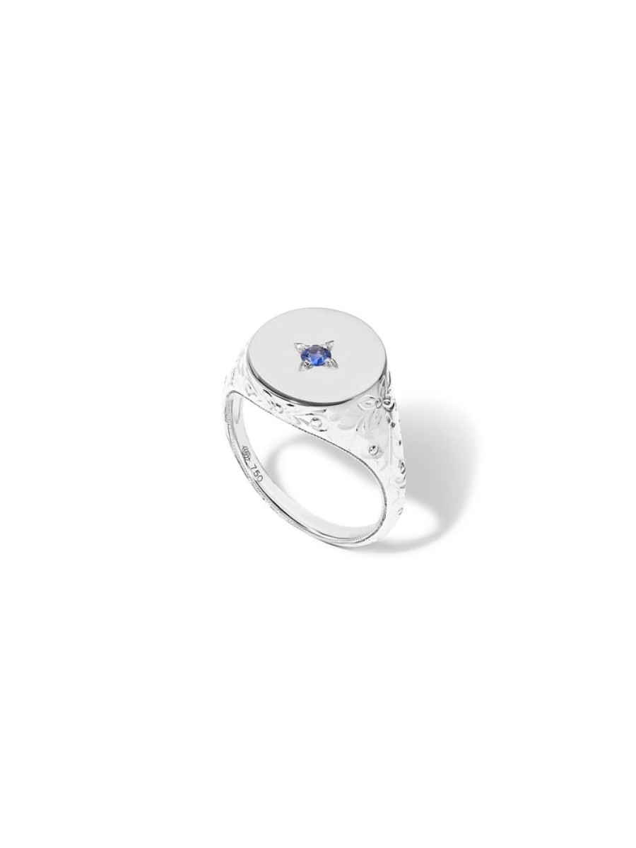 Jewellery State Property | Drew Warisan Blue Sapphire Signet Ring