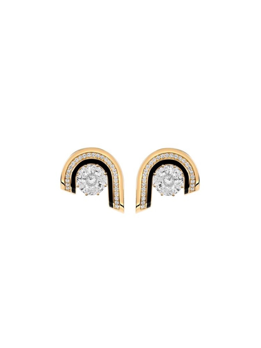 Jewellery State Property | Dias Brilliant Jet Black Earrings