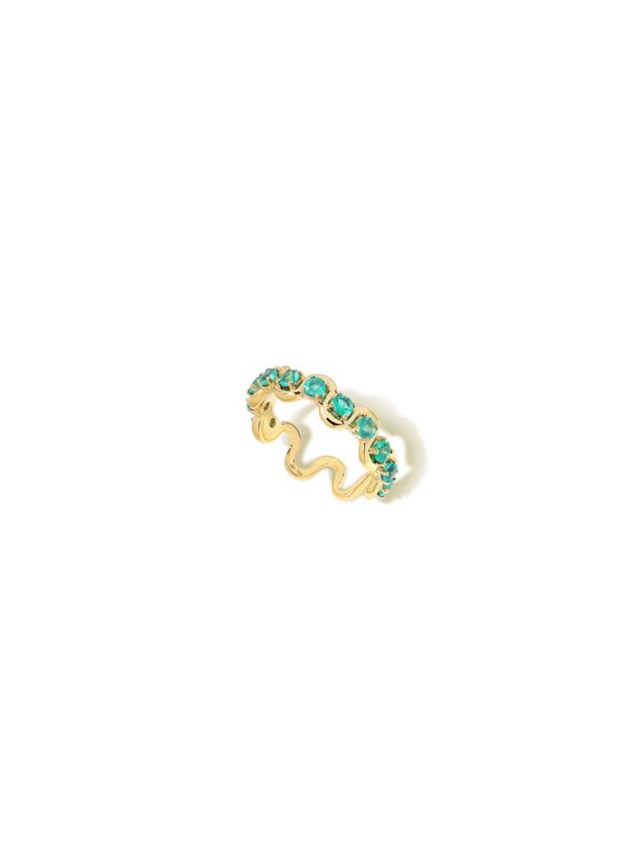 Jewellery State Property | Edessa Emerald Eternity Ring 18K Yellow Gold