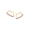 Jewellery State Property | Holmes Red Polka Dot Earrings 18K Yellow Gold