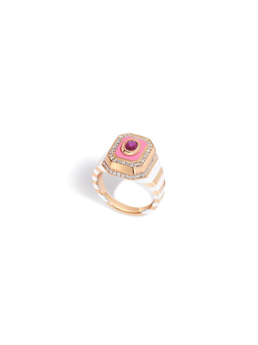 Jewellery State Property | Tsang Pink Panther Signet Ring 18K Rose Gold