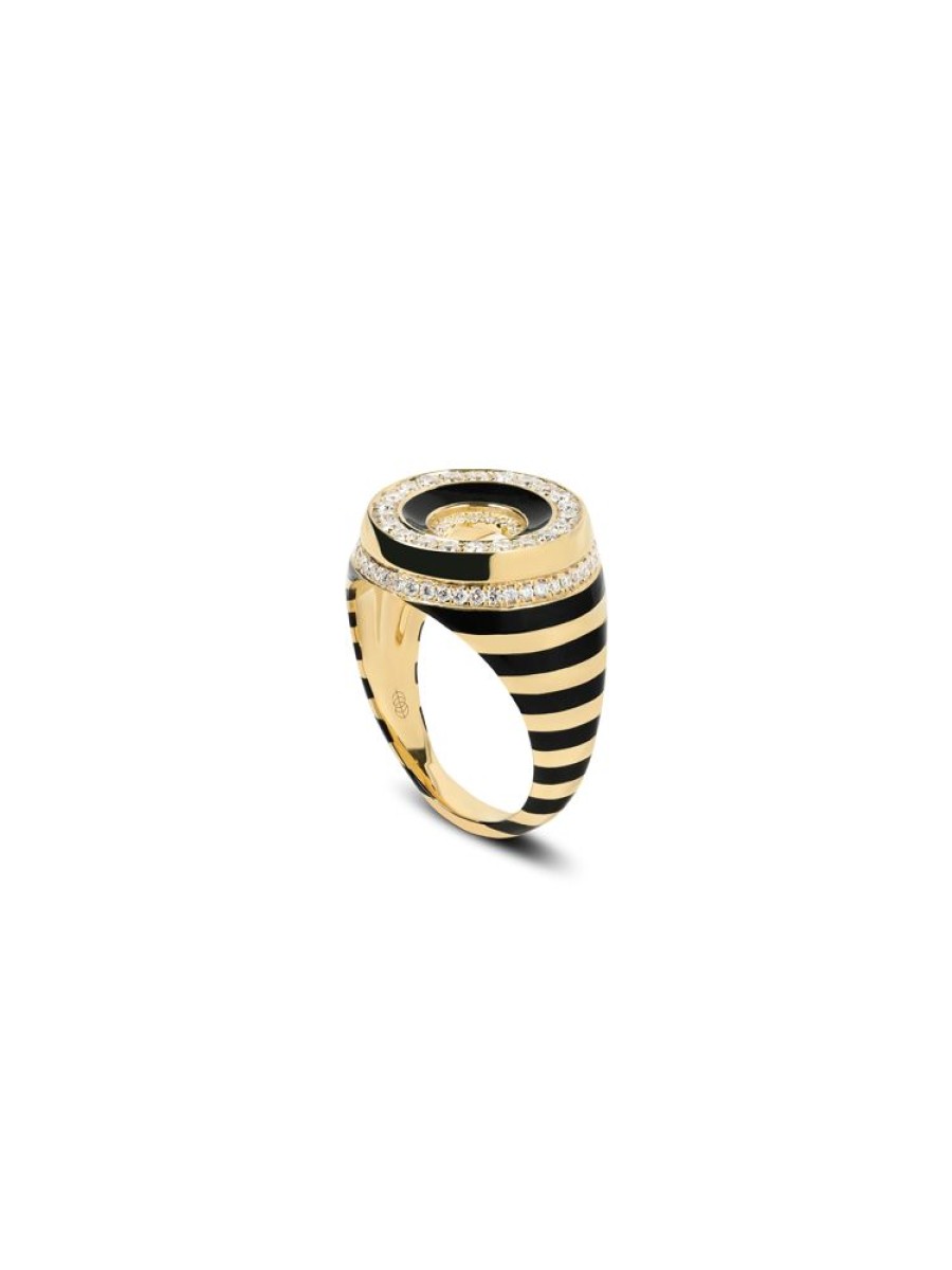 Jewellery State Property | Akita Jet Black Signet Ring