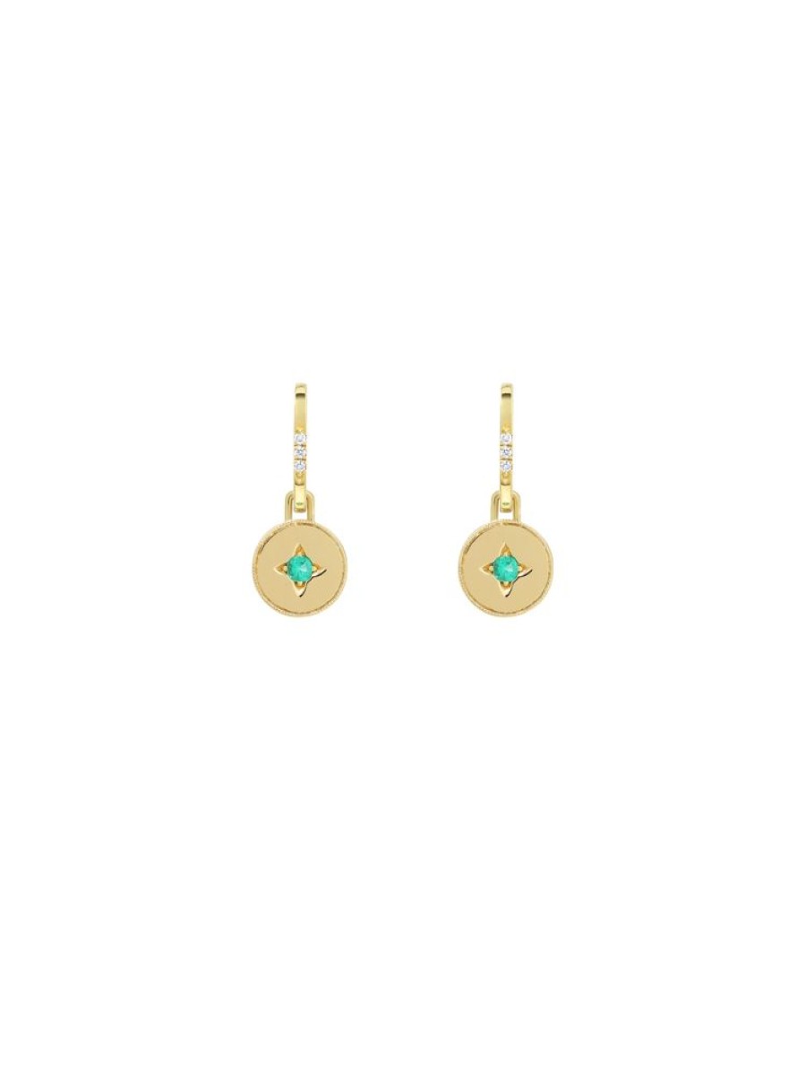 Jewellery State Property | Drew Warisan Minor Emerald Pendant Drop Earrings