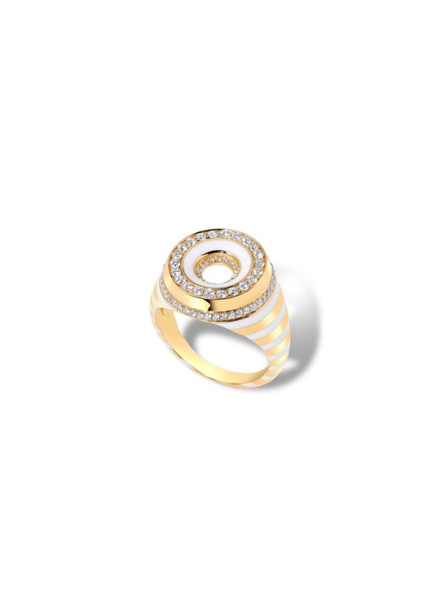 Jewellery State Property | Akita Bone White Signet Ring