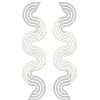 Jewellery State Property | Aldrin Bone White Earrings 18K White Gold With White Enamel