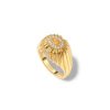 Jewellery State Property | Alara Sunburst Signet Ring 18K Yellow Gold