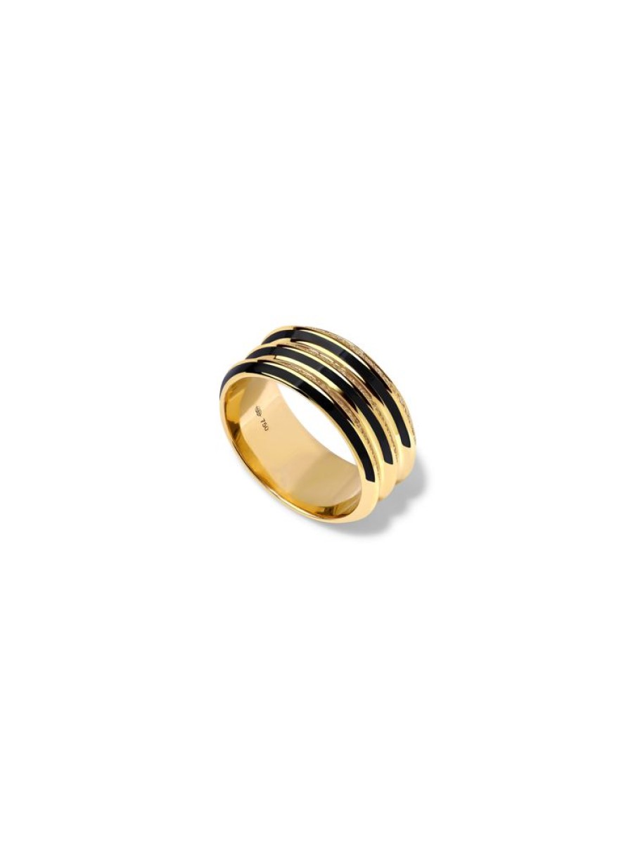 Jewellery State Property | Borsh Triplet Jet Black Ring