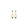 Jewellery State Property | Inversion Malachite Earrings 18K Yellow Gold With Malachite