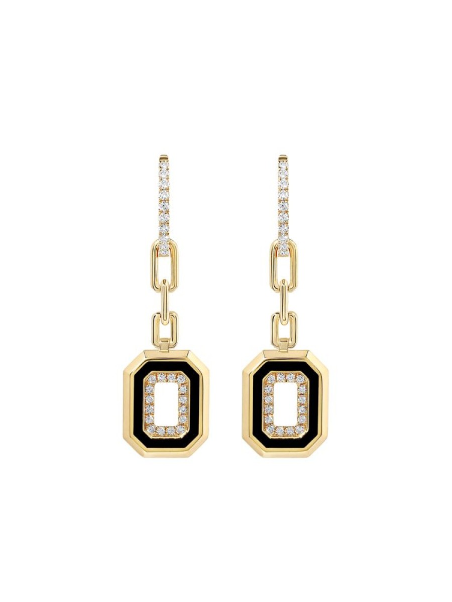 Jewellery State Property | Azar Jet Black Pendant Drop Earrings