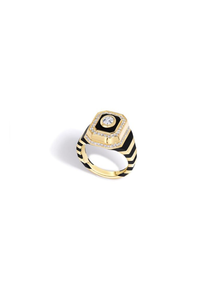 Jewellery State Property | Tsang Jet Black Signet Ring