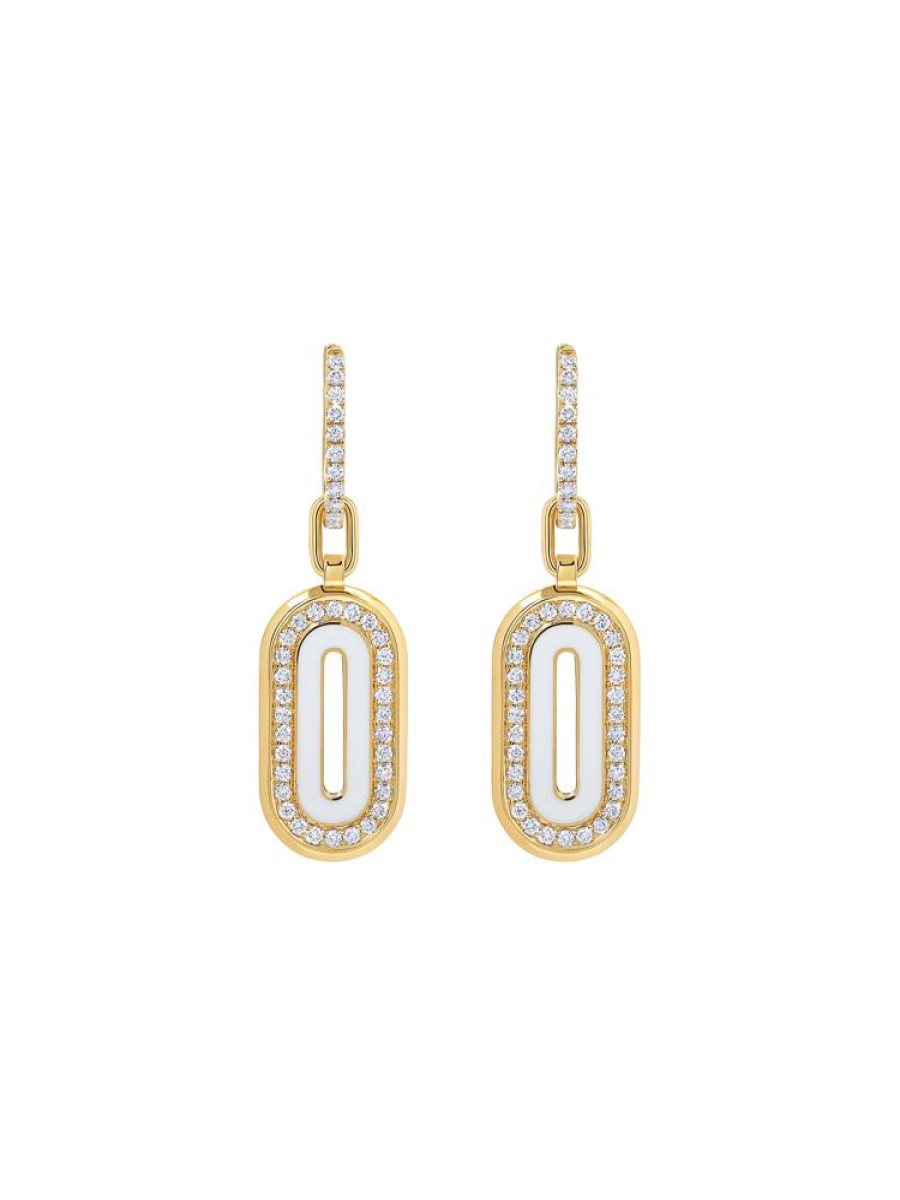 Jewellery State Property | Battuta Bone White Pendant Drop Earrings