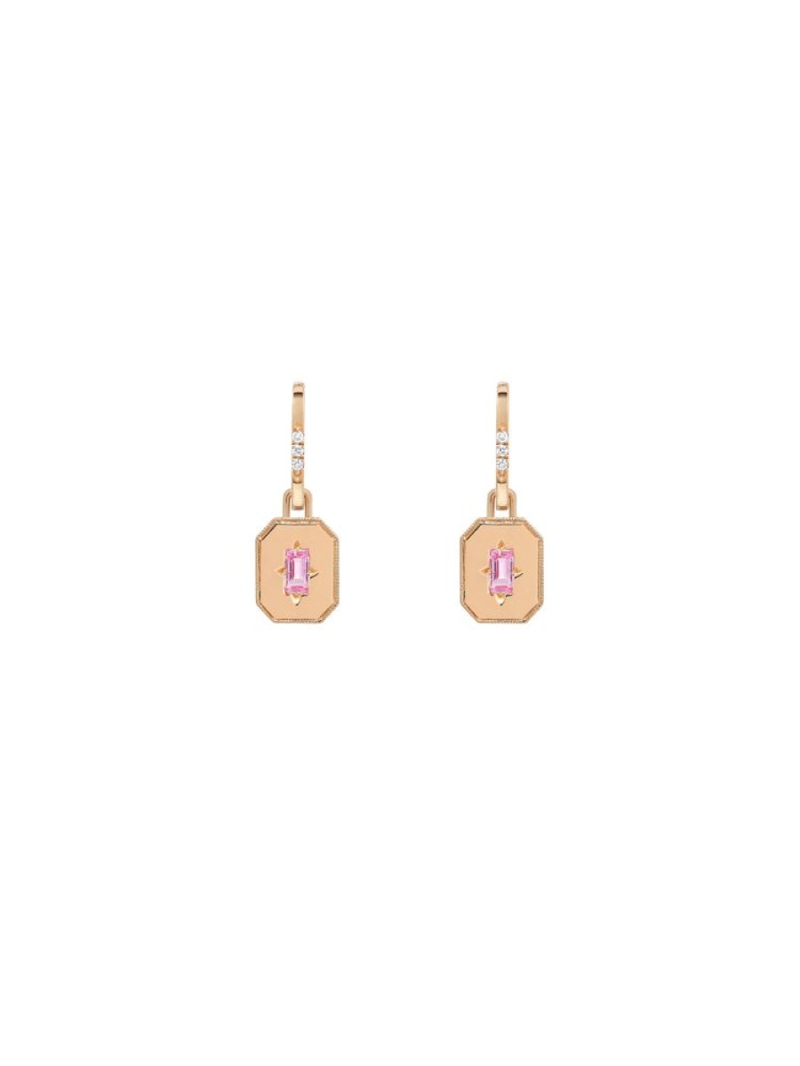 Jewellery State Property | Spade Warisan Minor Pink Sapphire Pendant Drop Earrings