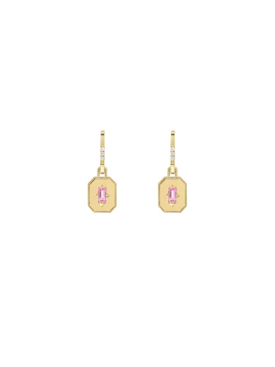 Jewellery State Property | Spade Warisan Minor Pink Sapphire Pendant Drop Earrings