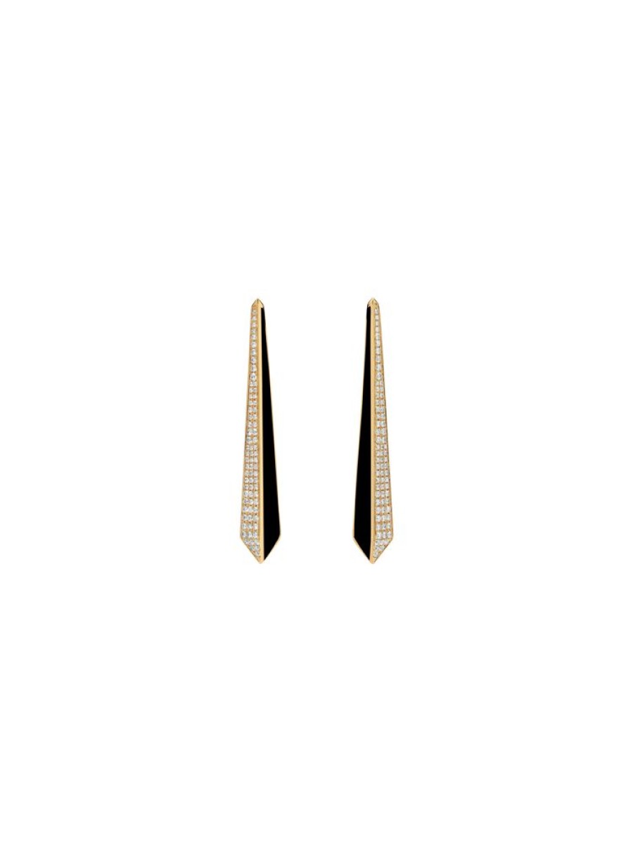 Jewellery State Property | Borsh Obelisk Jet Black Earrings