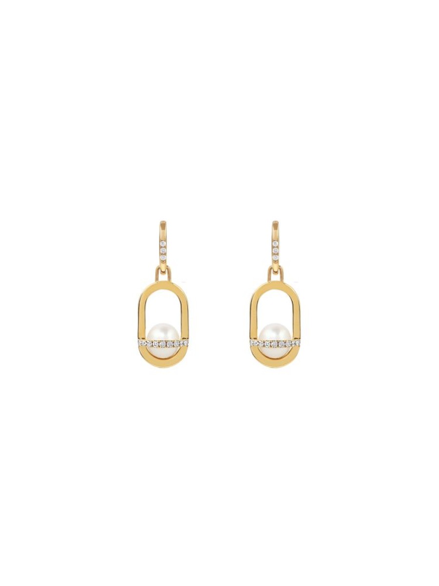 Jewellery State Property | Allegory Pave Pearl Pendant Drop Earrings