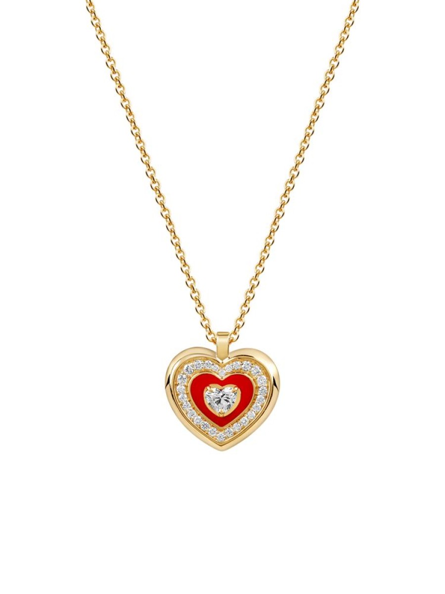 Jewellery State Property | Utama Passion Red Pendant 18K Yellow Gold