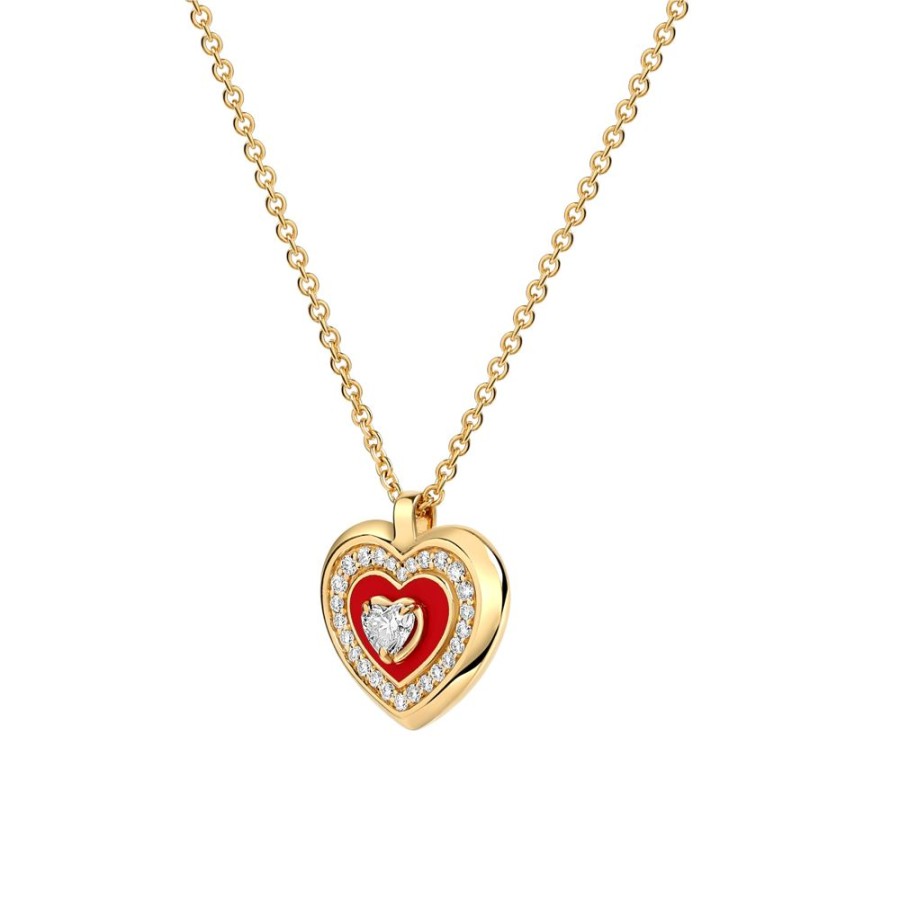 Jewellery State Property | Utama Passion Red Pendant 18K Yellow Gold