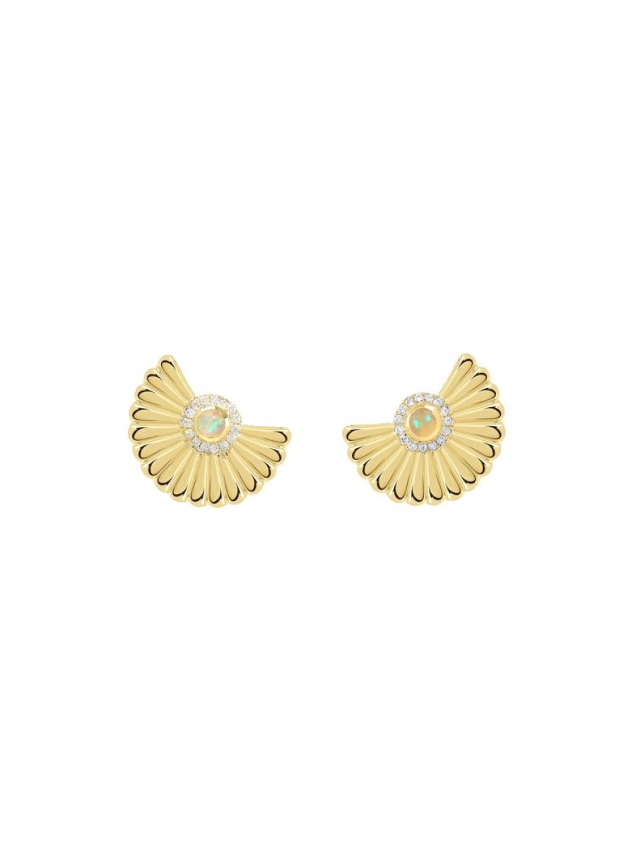 Jewellery State Property | Alara Sunburst Earrings 18K Yellow Gold