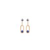 Jewellery State Property | Inversion Lapis Lazuli Earrings 18K Rose Gold With Lapis Lazuli