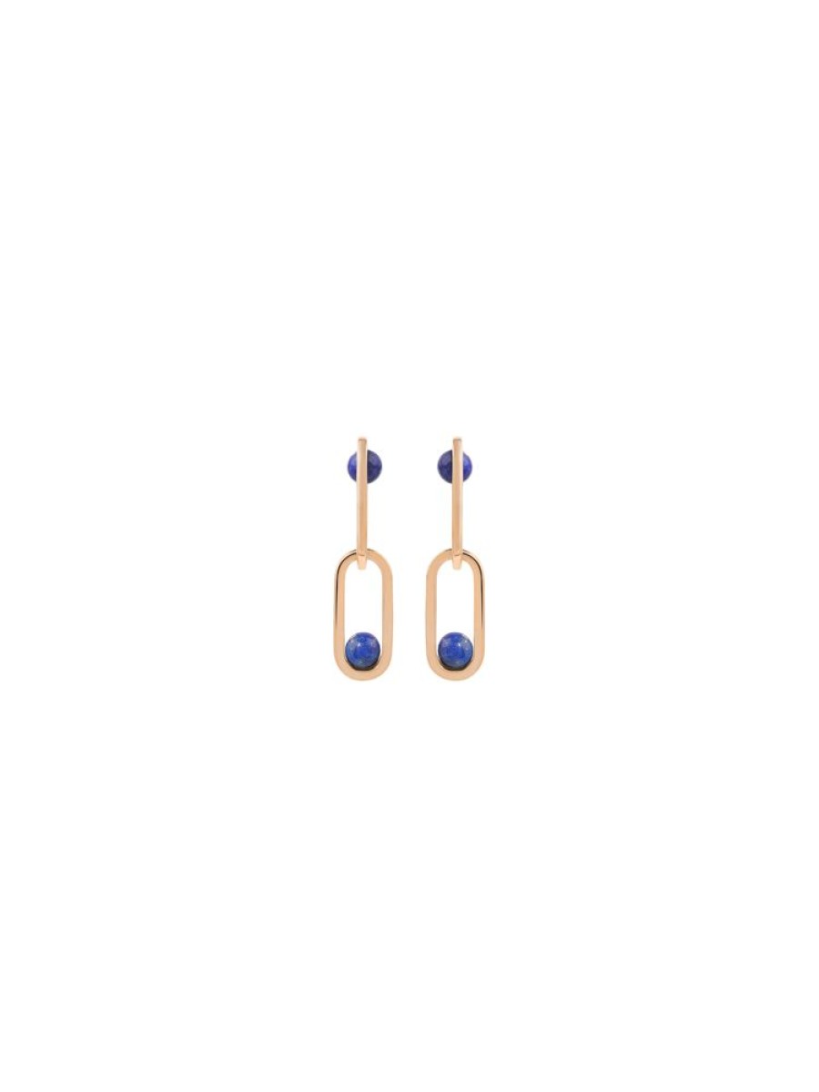 Jewellery State Property | Inversion Lapis Lazuli Earrings 18K Rose Gold With Lapis Lazuli