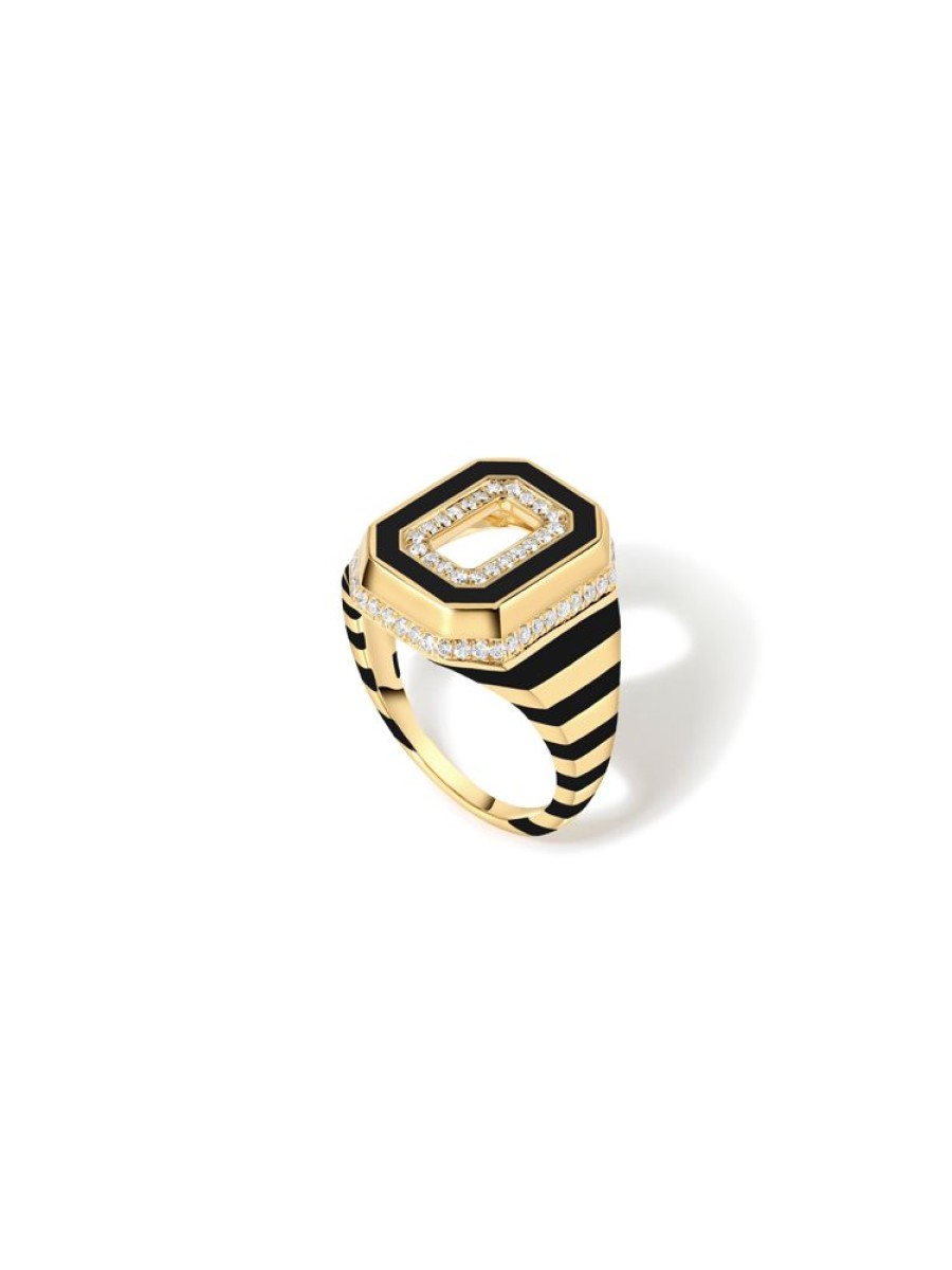 Jewellery State Property | Azar Jet Black Signet Ring