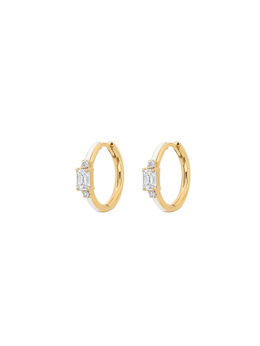 Jewellery State Property | Parameswara Bone White Hoop Earrings