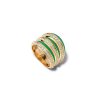 Jewellery State Property | Borsh Accordion Gots Green Ring 18K Yellow Gold