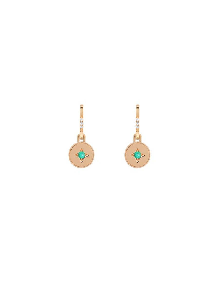 Jewellery State Property | Drew Warisan Minor Emerald Pendant Drop Earrings