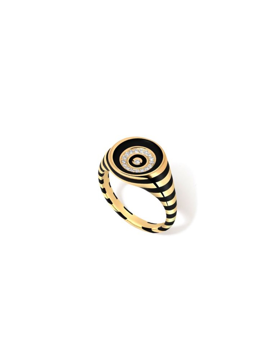 Jewellery State Property | Rinzo Brilliant Jet Black Ring