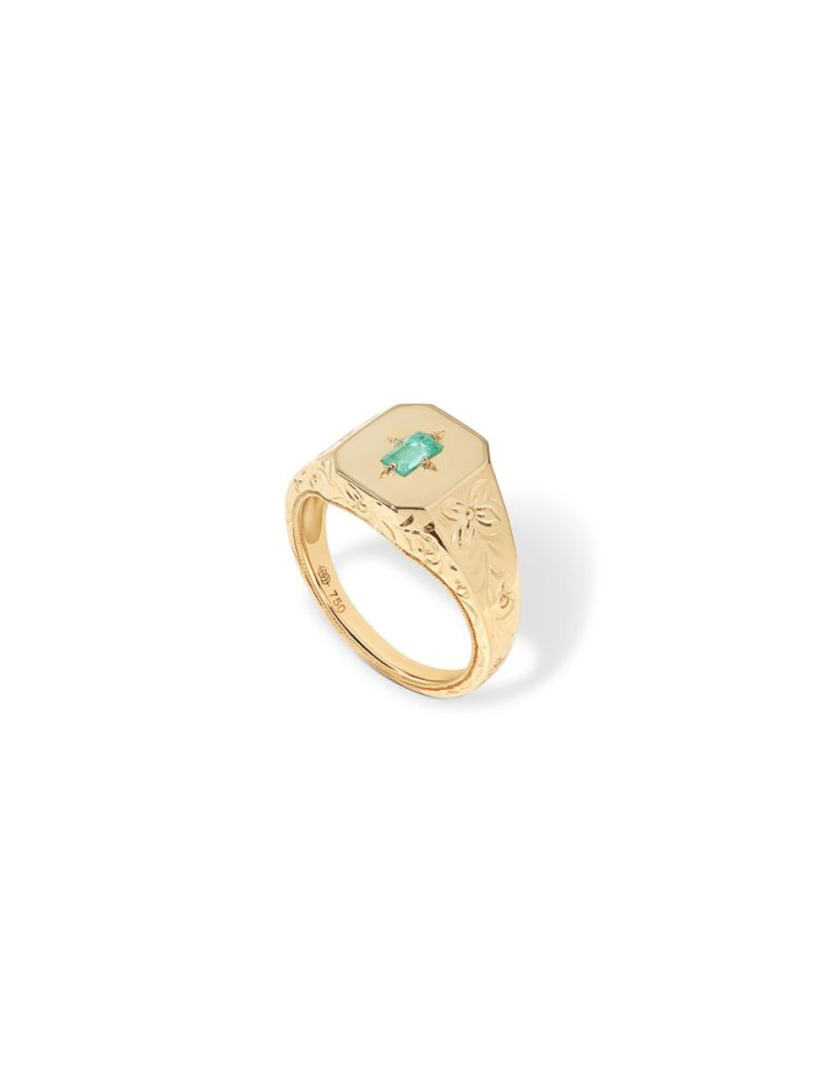 Jewellery State Property | Spade Warisan Minor Emerald Signet Ring