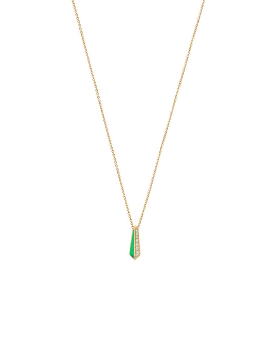 Jewellery State Property | Borsh Minor Gots Green Pendant 18K Yellow Gold