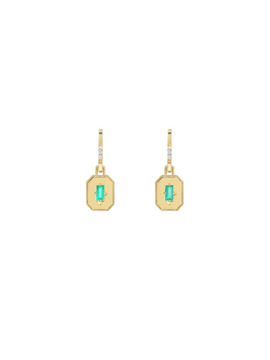 Jewellery State Property | Spade Warisan Minor Emerald Pendant Drop Earrings