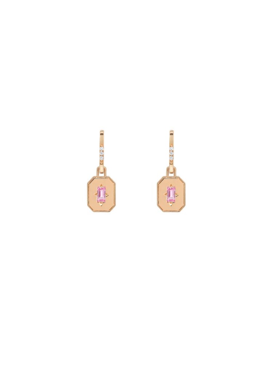 Jewellery State Property | Spade Warisan Minor Pink Sapphire Pendant Drop Earrings