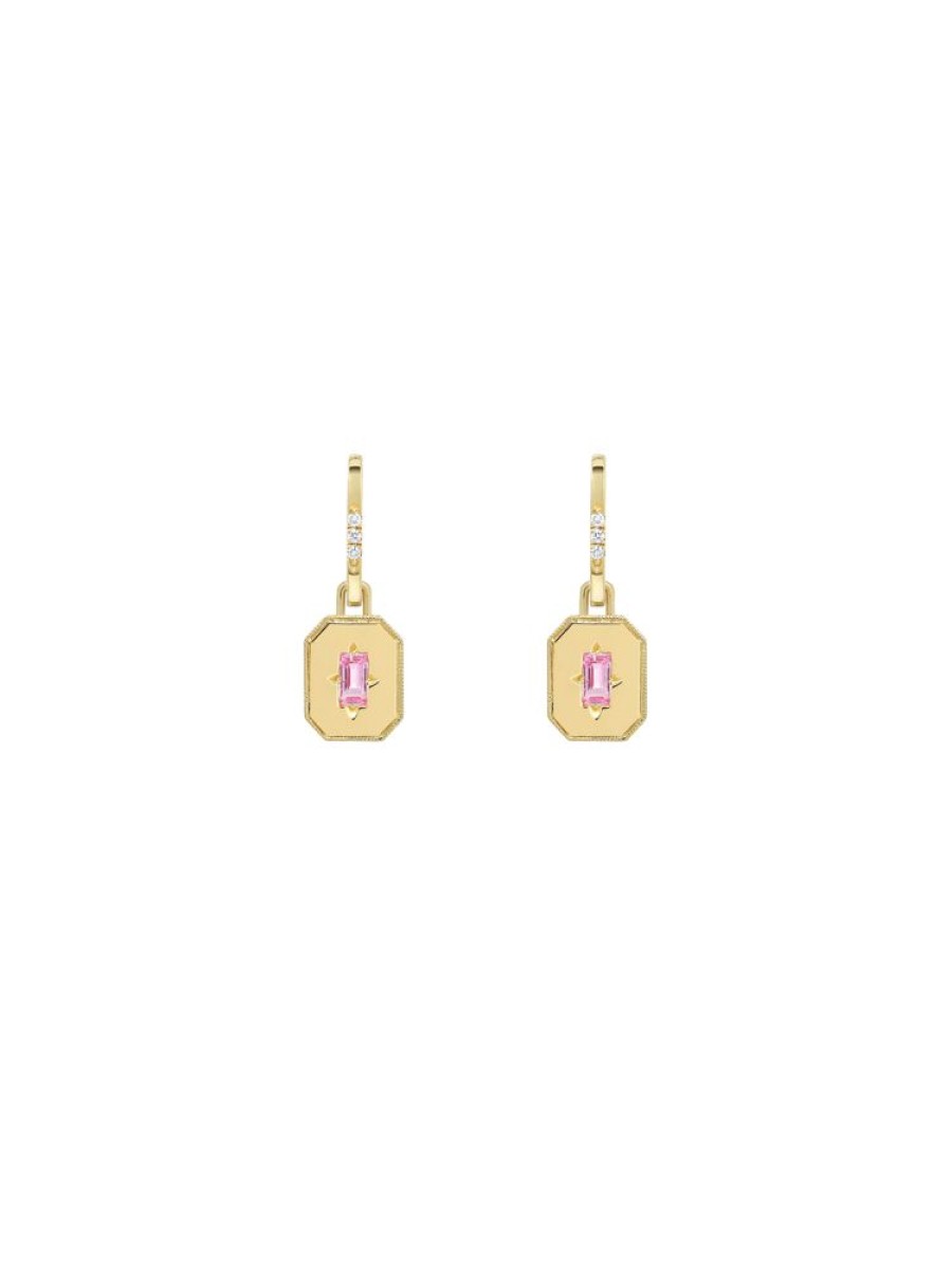 Jewellery State Property | Spade Warisan Minor Pink Sapphire Pendant Drop Earrings