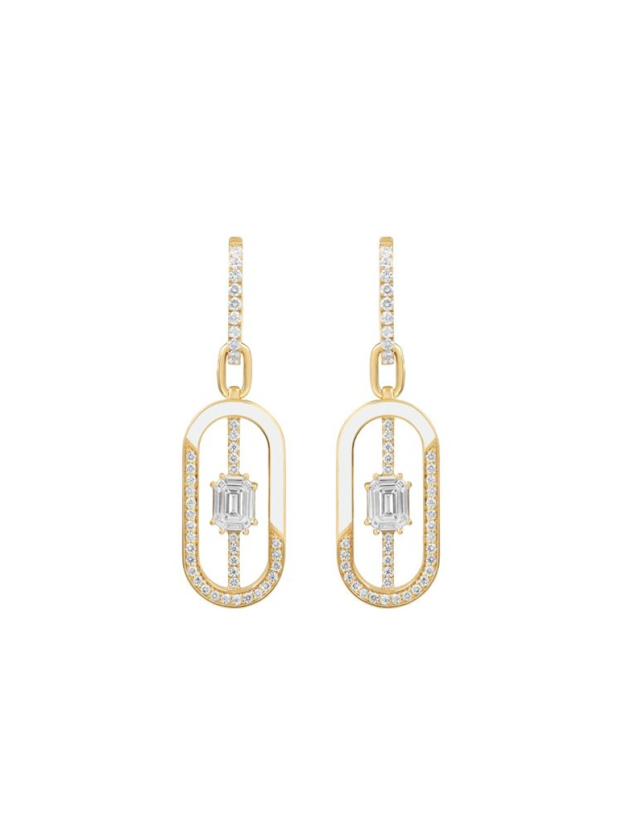 Jewellery State Property | Bering Bone White Pendant Drop Earrings