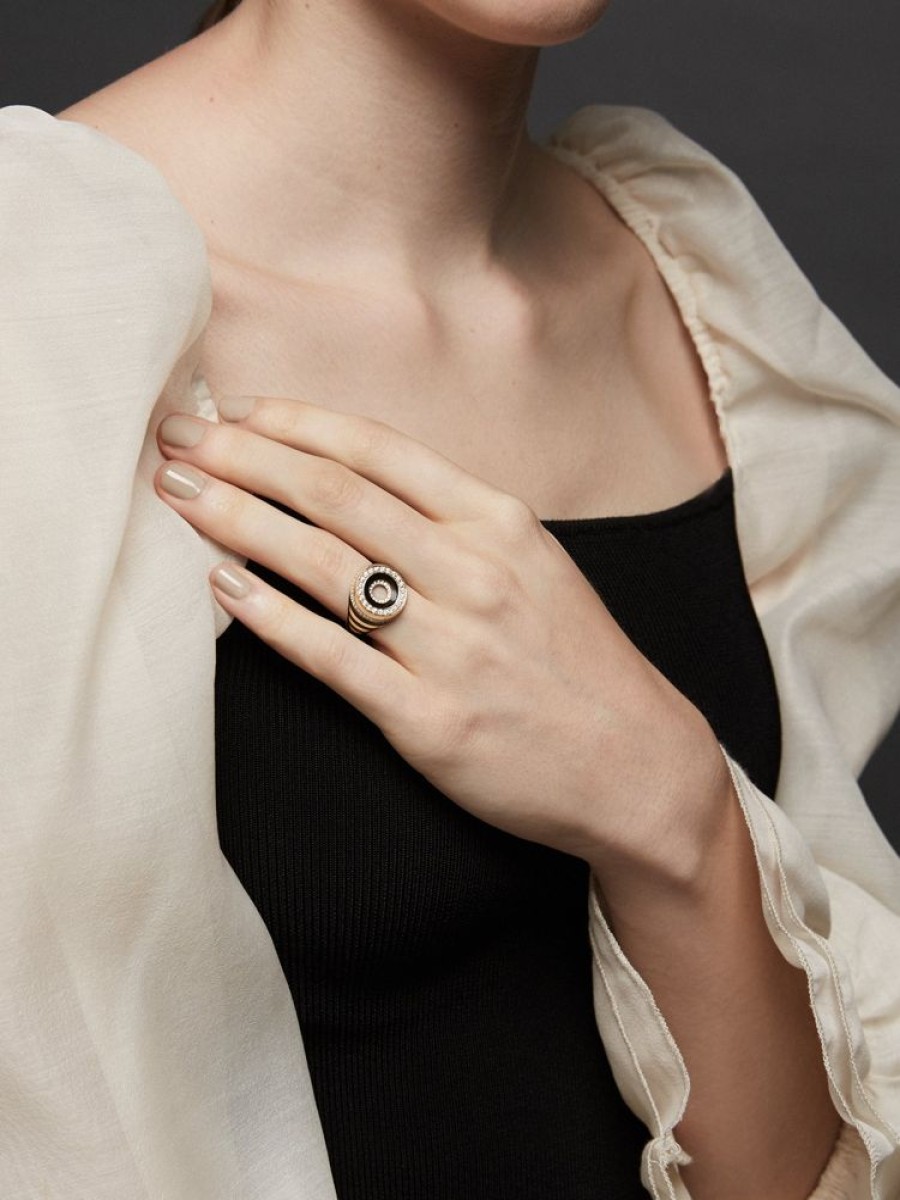 Jewellery State Property | Akita Jet Black Signet Ring