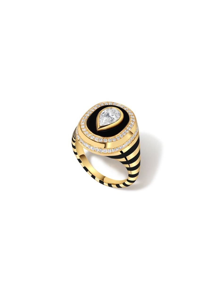 Jewellery State Property | Baret Jet Black Signet Ring