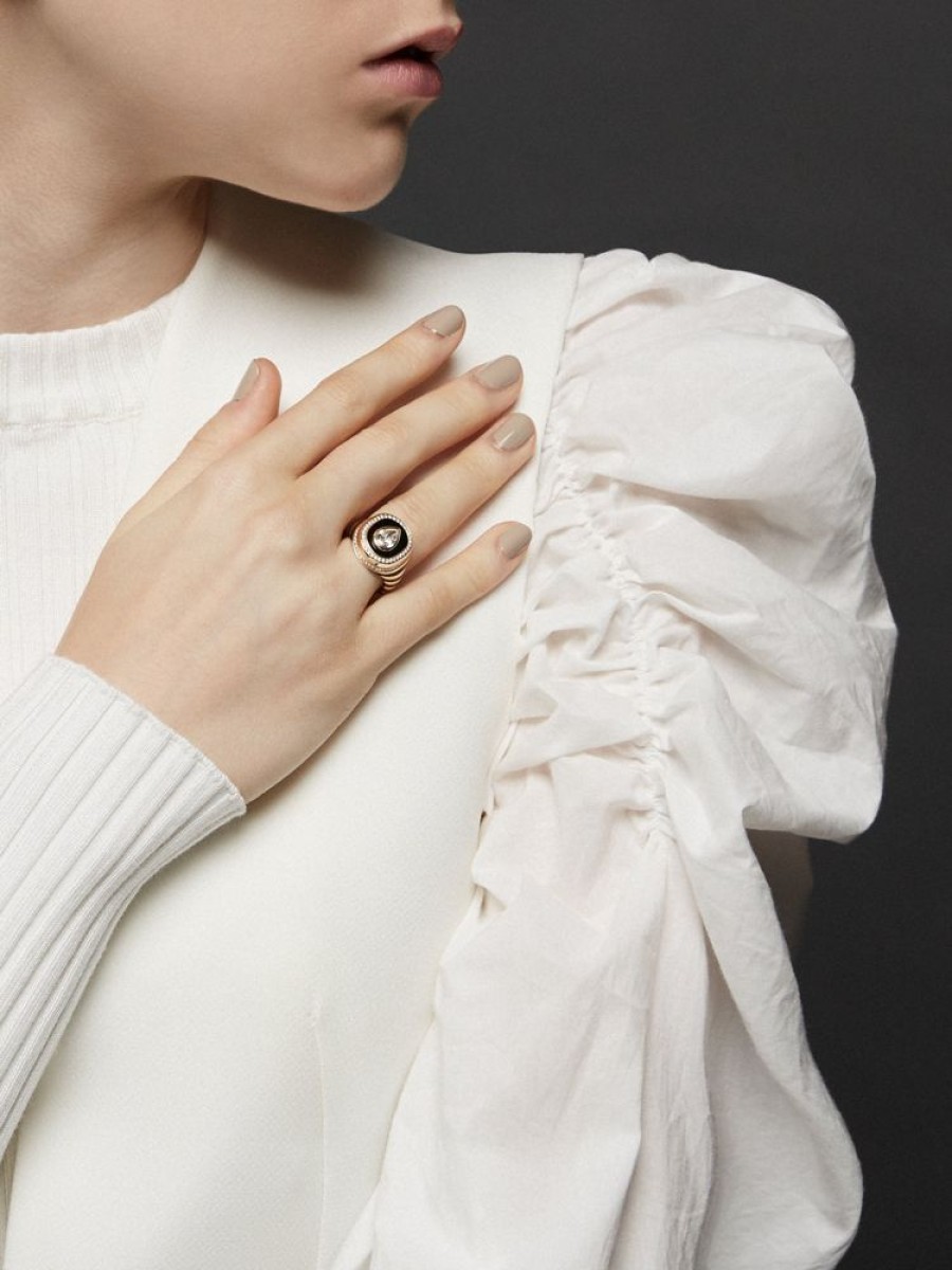 Jewellery State Property | Baret Jet Black Signet Ring