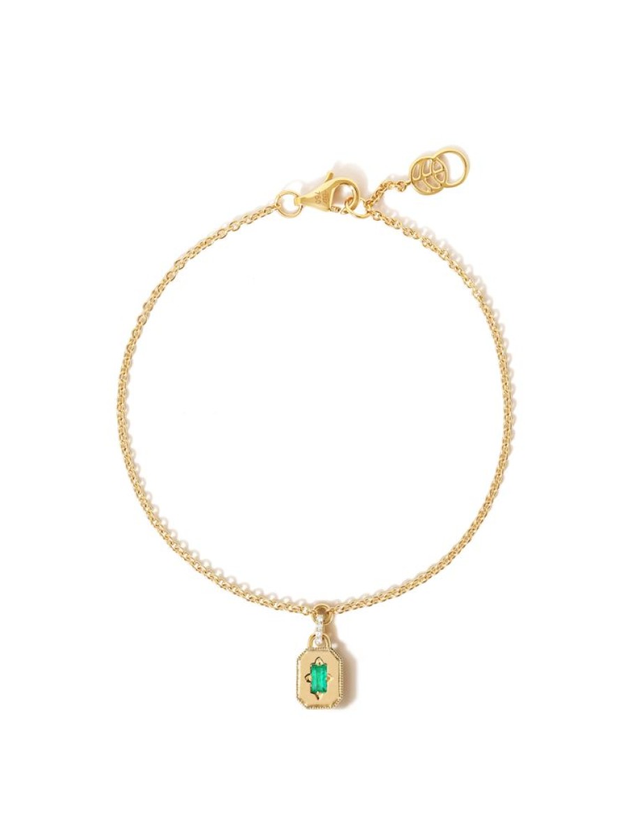 Jewellery State Property | Spade Warisan Petite Emerald Bracelet