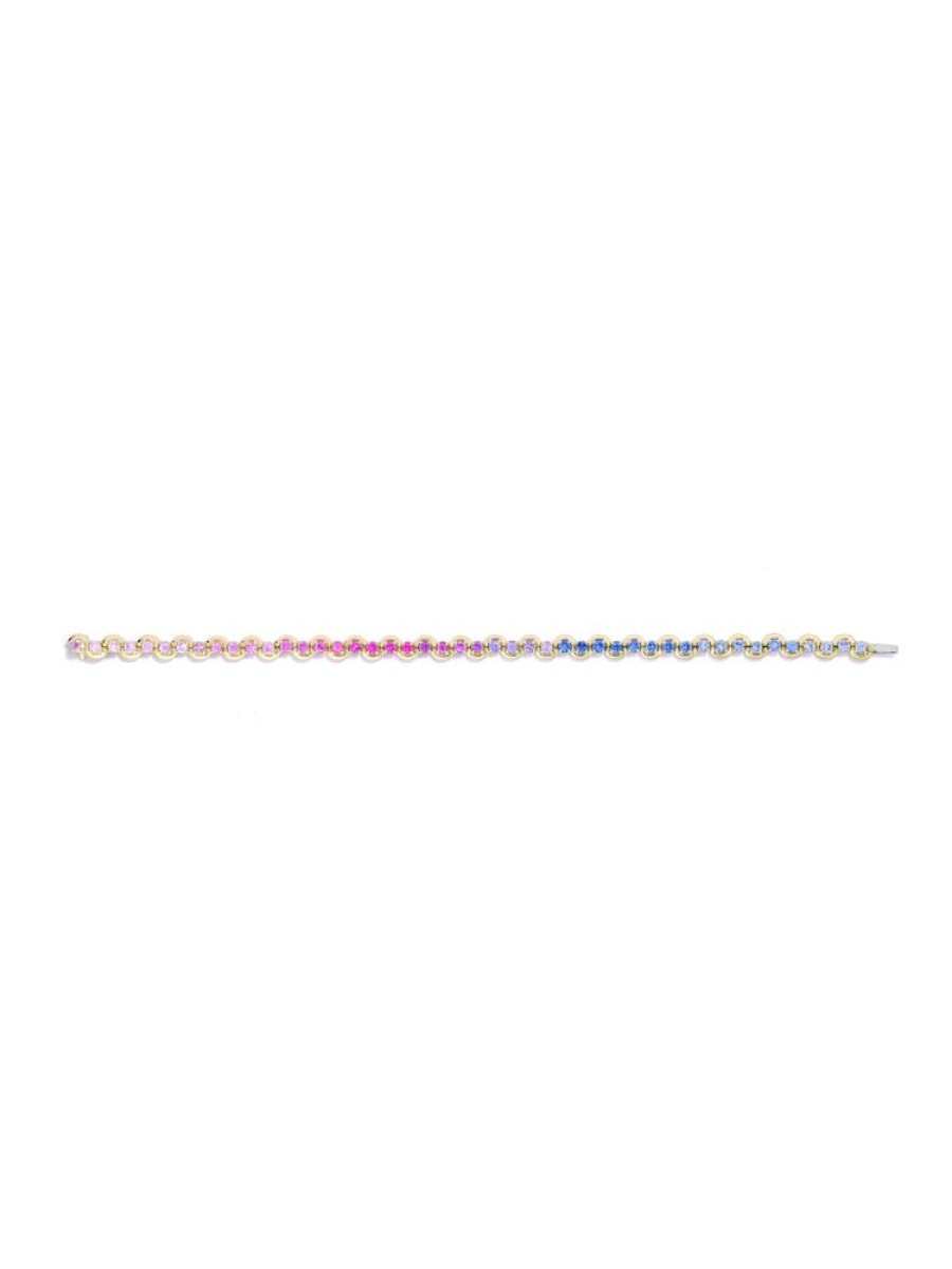 Jewellery State Property | Edessa Mist Sapphire Tennis Bracelet 18K Yellow Gold