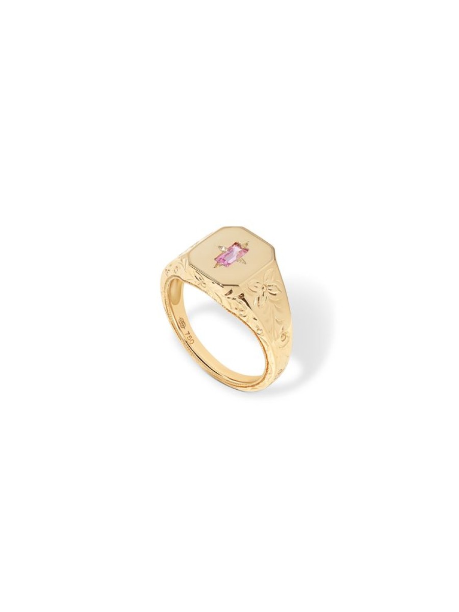 Jewellery State Property | Spade Warisan Minor Pink Sapphire Signet Ring