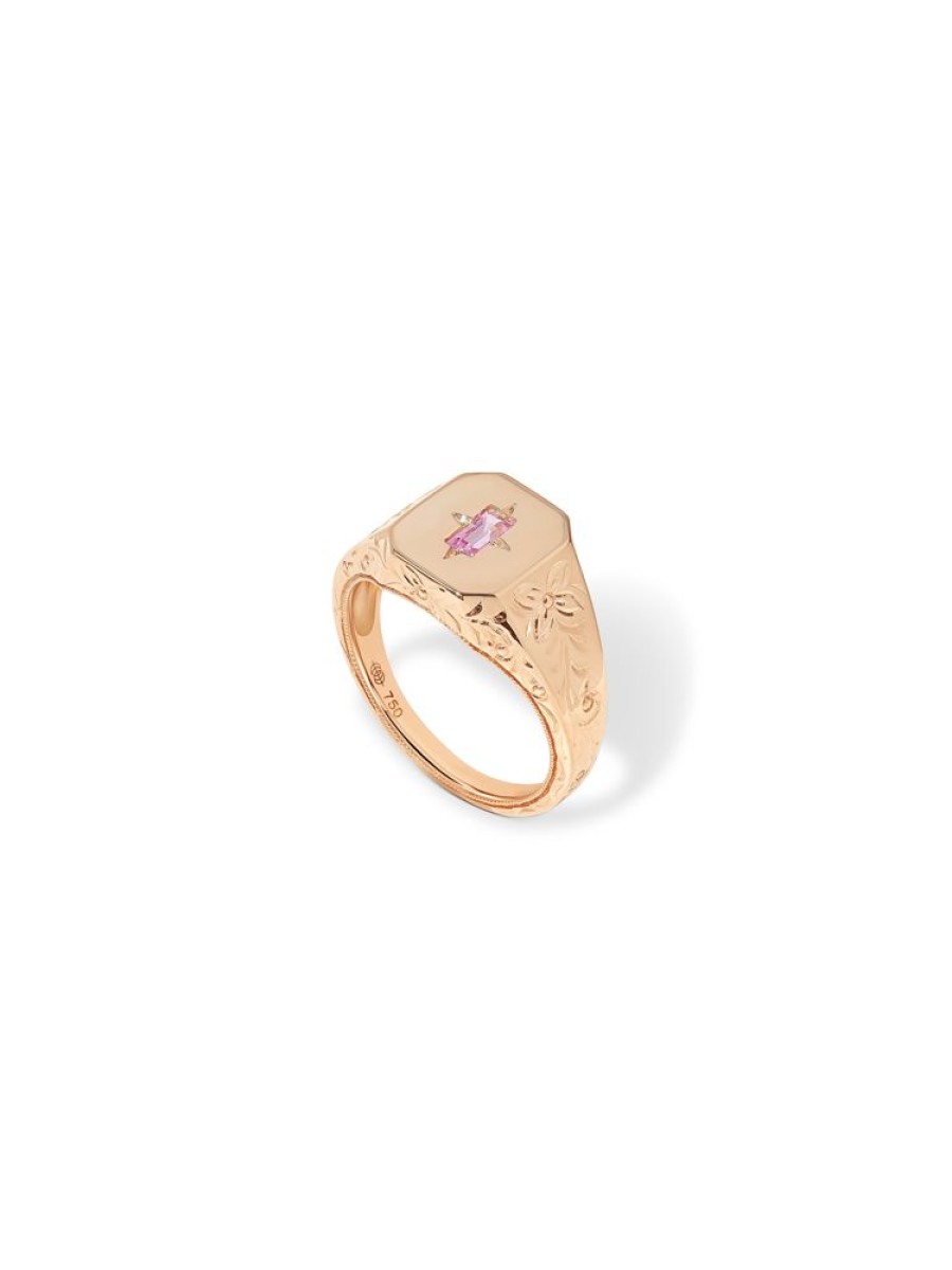 Jewellery State Property | Spade Warisan Minor Pink Sapphire Signet Ring