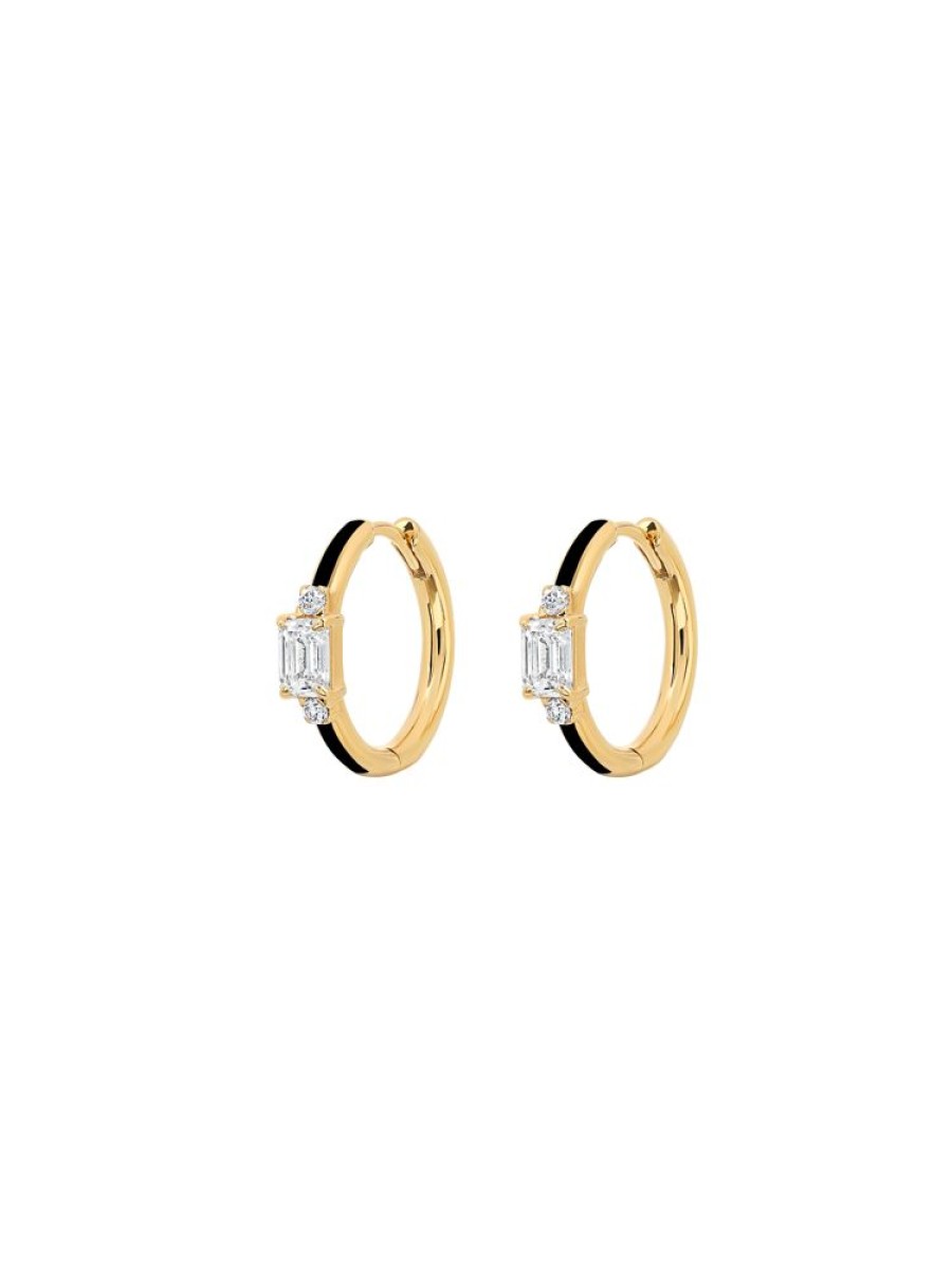 Jewellery State Property | Parameswara Jet Black Hoop Earrings